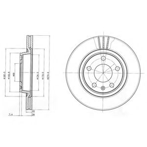 BG3198 DELPHI Диск тормозной передний