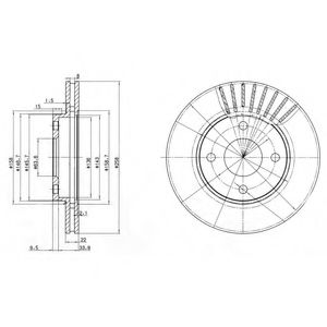 BG3359 DELPHI Диск тормозной передний