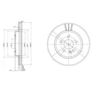 BG3397 DELPHI Диск тормозной MB W163 -05 вент. перед.