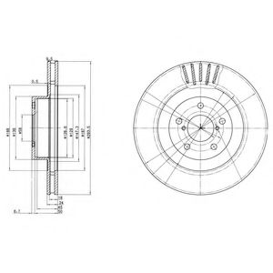 BG3413 DELPHI Диск тормозной SUBARU FORESTER/IMPREZA/OUTBACK 94- перед. D=295
