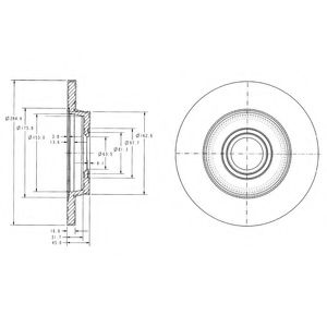 BG3416 DELPHI Тормозной диск BG3416