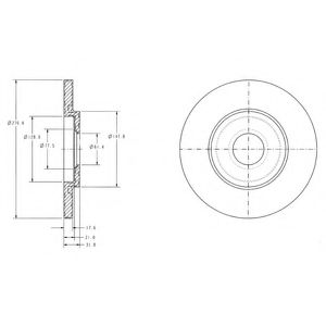 BG3421 DELPHI Тормозной диск BG3421