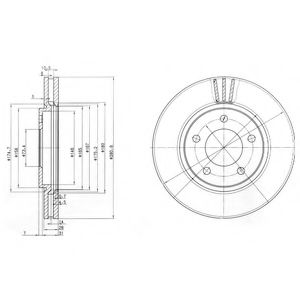 BG3715 DELPHI Диск тормозной