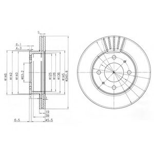 BG3749 DELPHI BG3749 Тормозные диски (DF4496, 9.9537.1)
