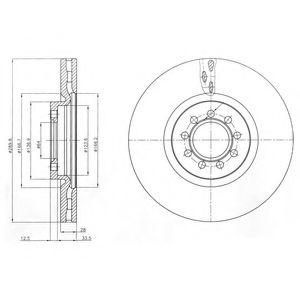 BG4101 DELPHI Тормозной диск BG411