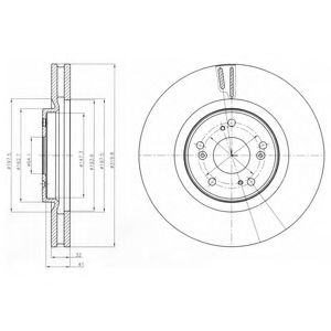 BG4225 DELPHI Диск тормозной HONDA ACCORD 08- перед.