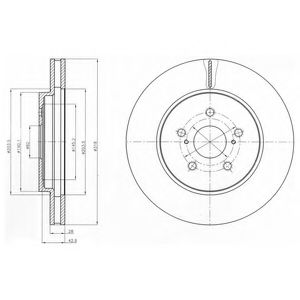 BG4253 DELPHI Тормозной диск BG4253