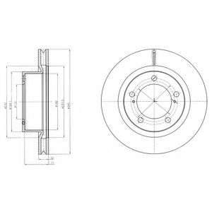 BG9067 DELPHI Диск тормозной передний
