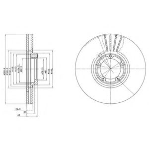 BG3366 DELPHI тормозной диск ford transit вент.d 15 91г----