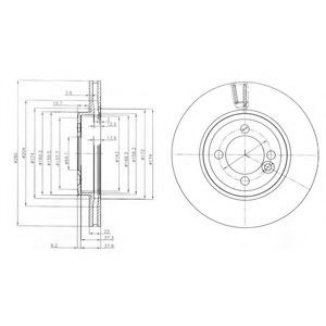 BG4146C DELPHI Диск тормозной окраш. Fr Mini(R56)