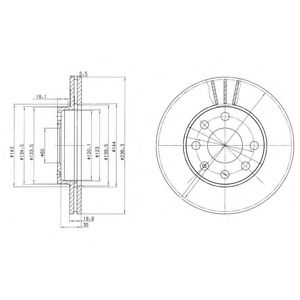 BG2278 DELPHI Диск тормозной GM AVEO/LANOS/NEXIA/ASTRA F/CORSA B 92- перед.