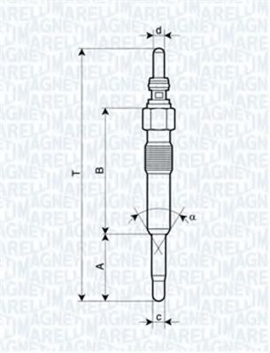 062900028304 MAGNETI MARELLI UC31A Свеча накалив. Audi 81A246Ford GalaxySeat CordobaIbiza IIIIILeonSkoda FabiaOc